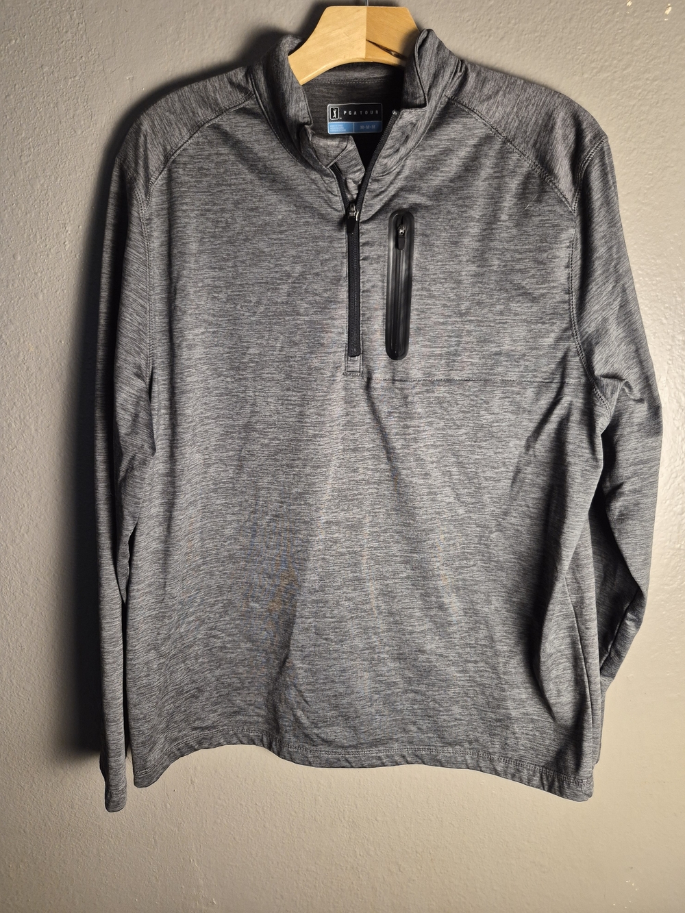 PGA Tour Gray Heather Zip Pullover